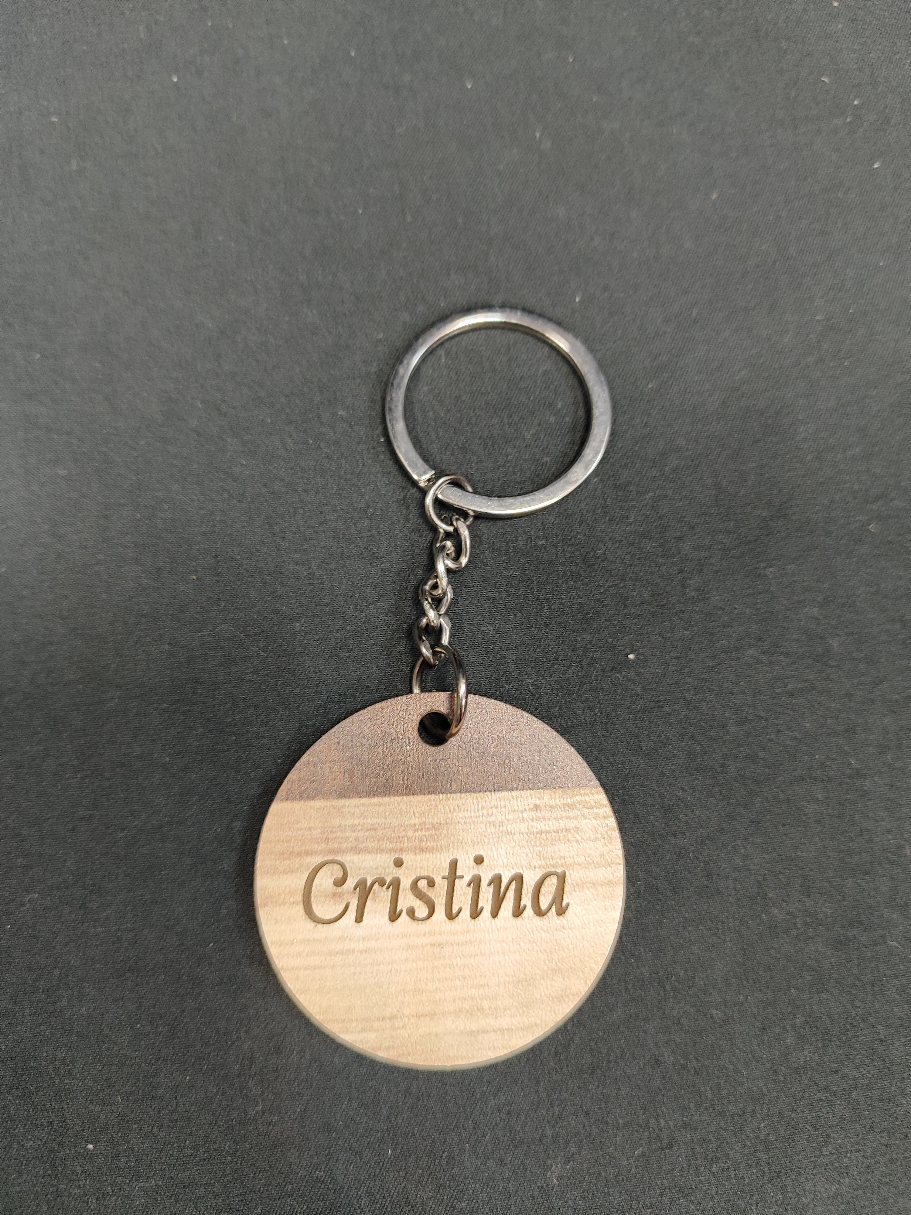 Llavero con nombre Grabado Cristina, en Perfecto estado