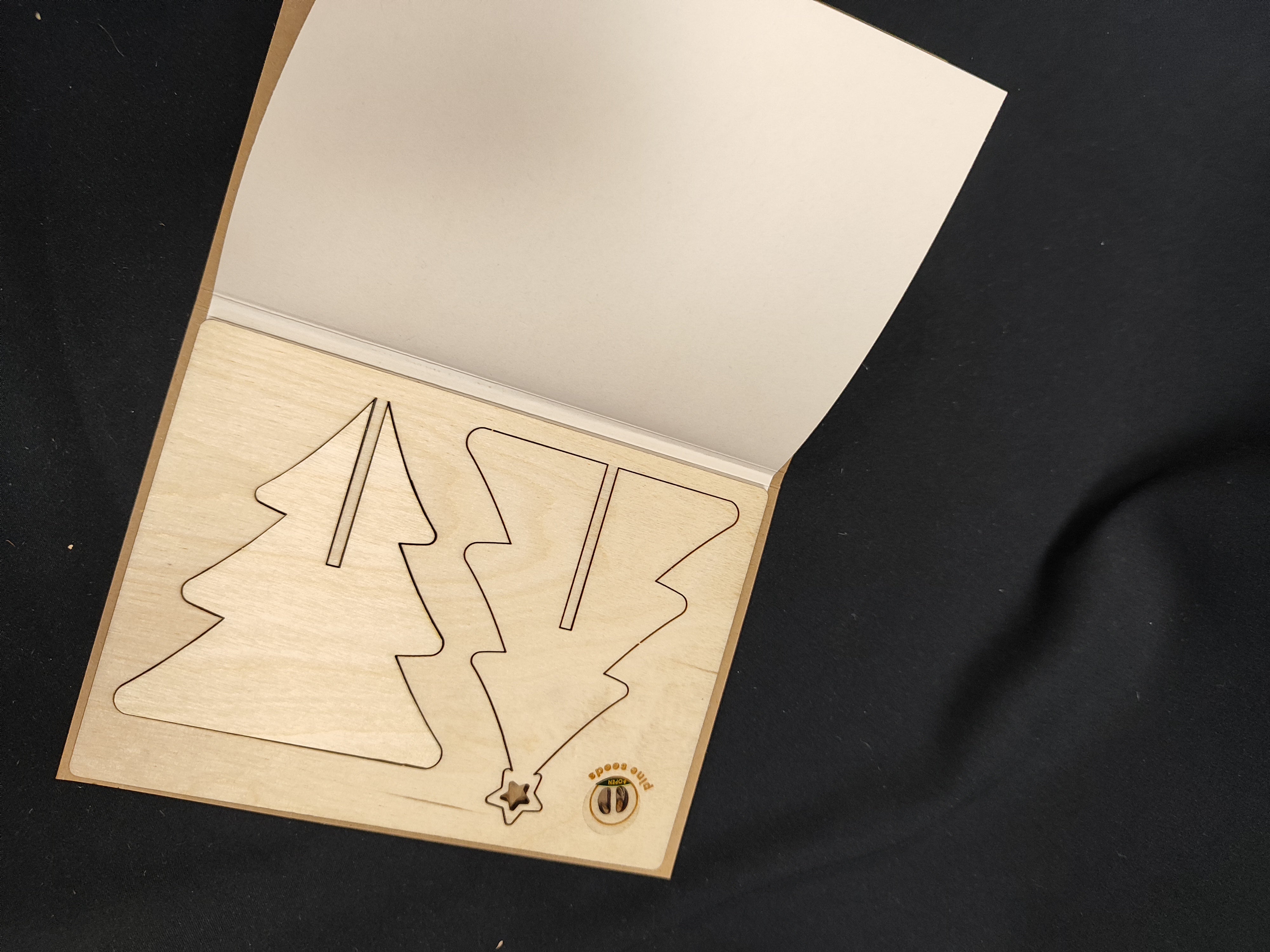 Tarjetas de Madera con semillas Mery christmas, ultimas unidades