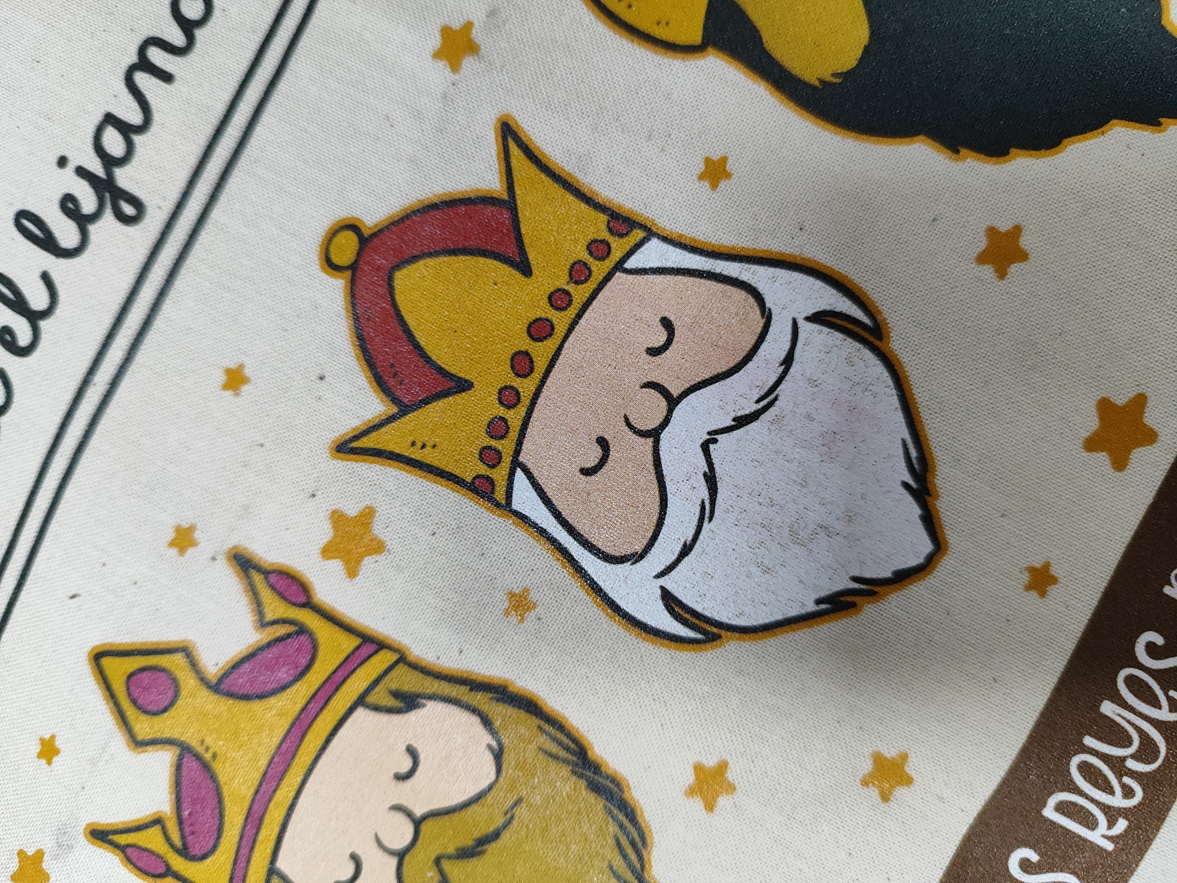 Saco Reyes Magos xl con nombre Olaya con pequeño defecto en la impresión, barba