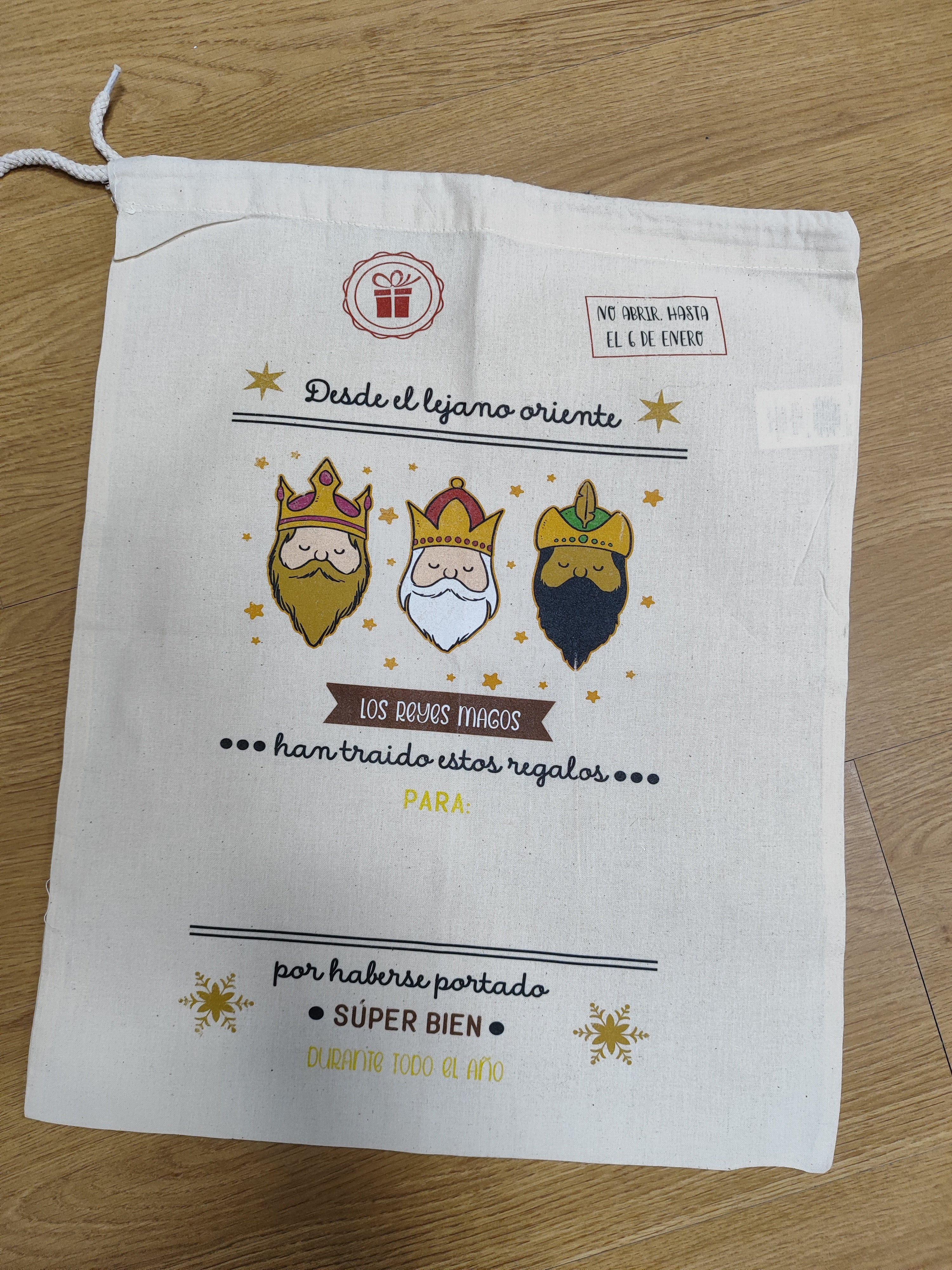 Saco Reyes Magos L con pequeño defecto de Impresión barba melchor