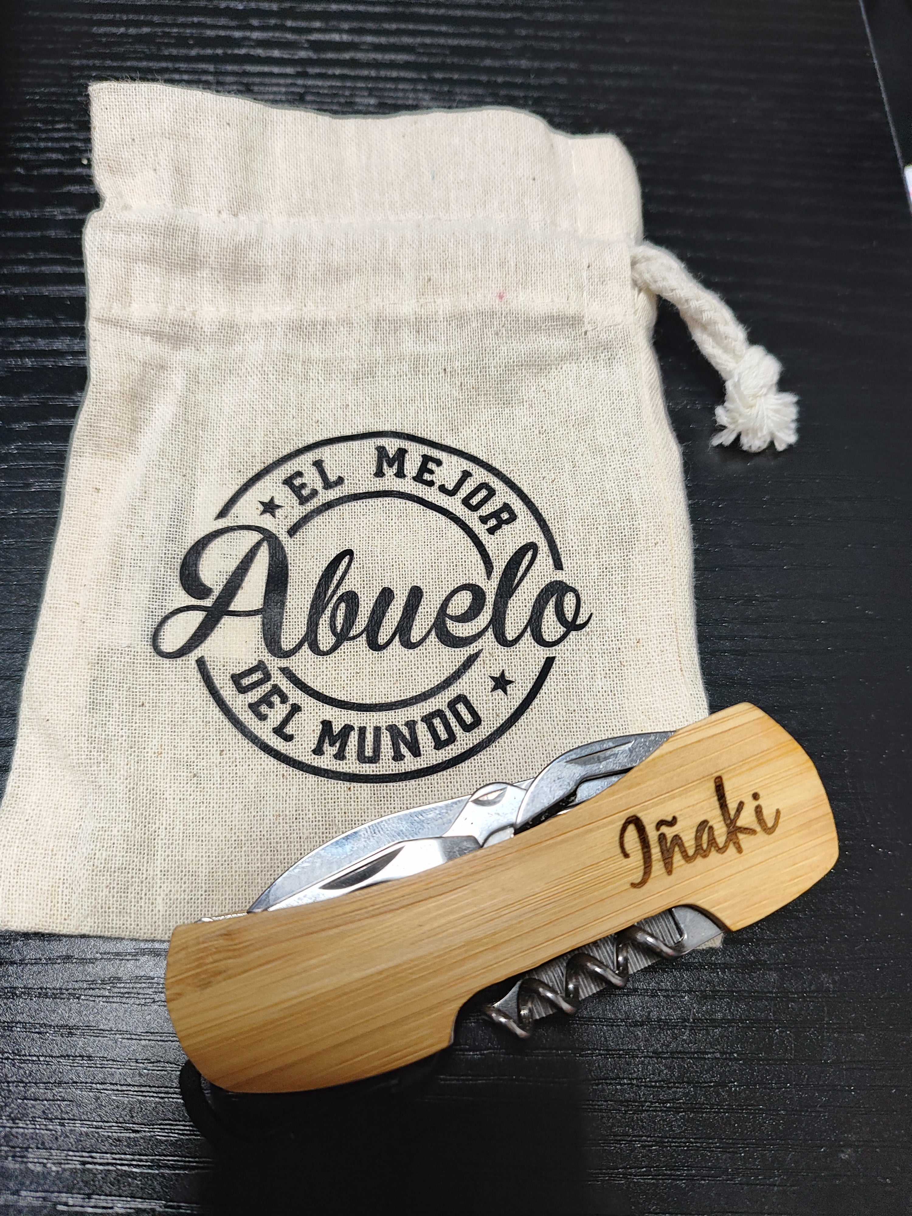 Navaja Multiusos de Madera Personalizable