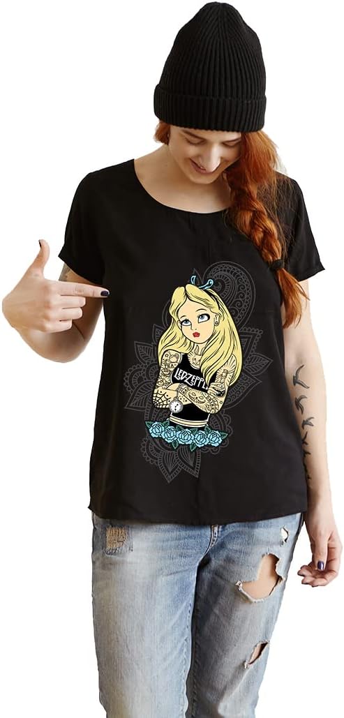 Camiseta de princesas tatuadas