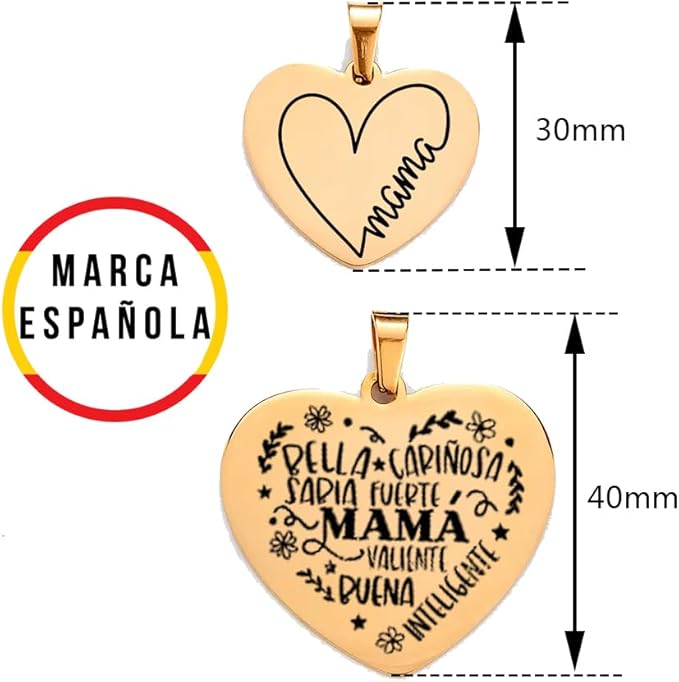 Colgante corazón con mensaje