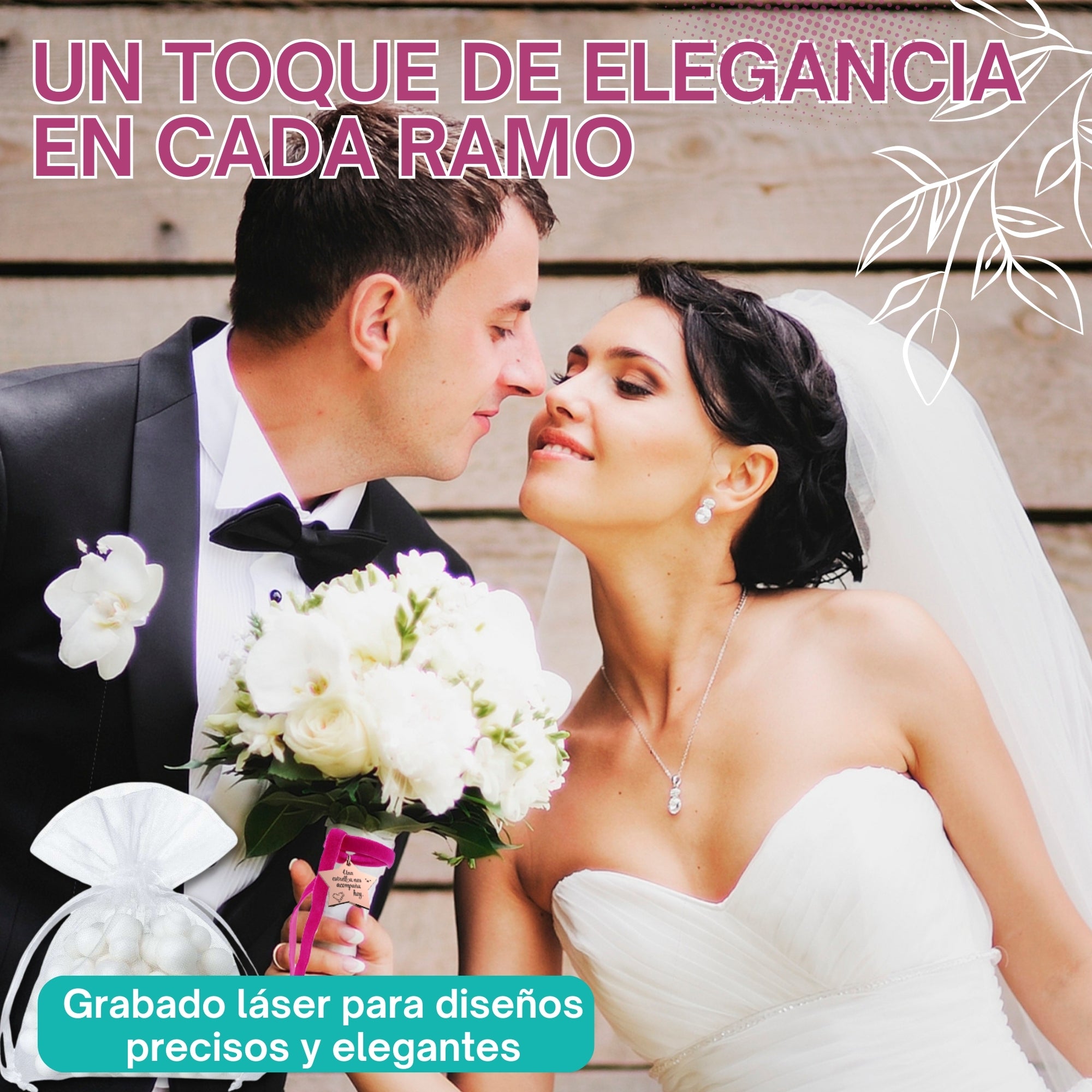 Medallas Ramo de Novia Corazón