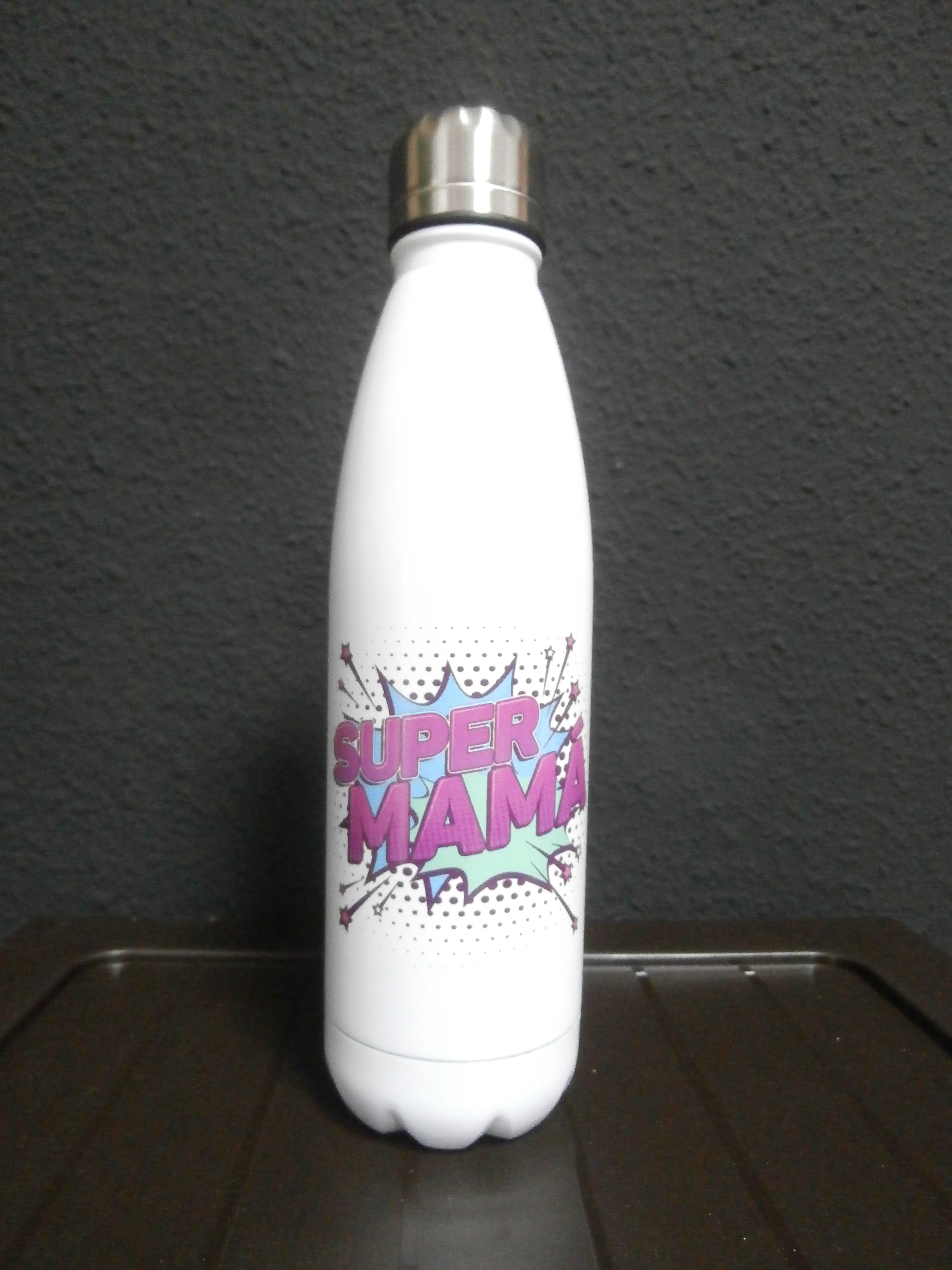 Botella Super Mamá de Aluminio NUEVA A ESTRENAR En perfecto estado