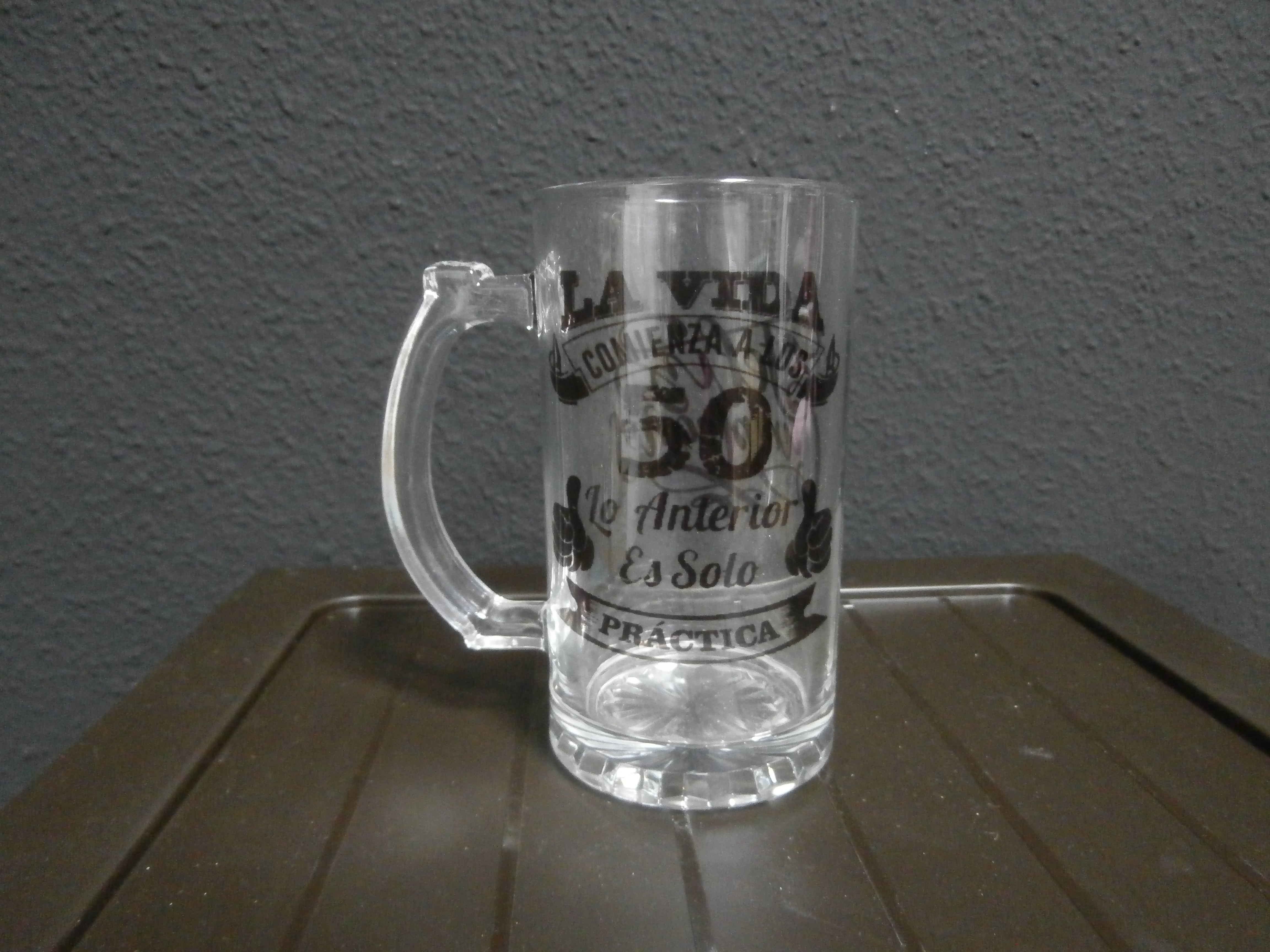 Jarra de cerveza 50 años Transparente ULTIMAS UNIDADES En perfecto estado