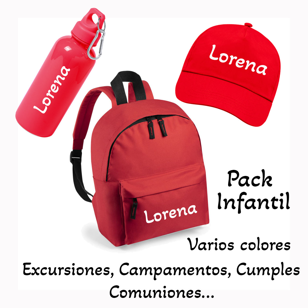 Pack de Gorra + Mochila + Botella