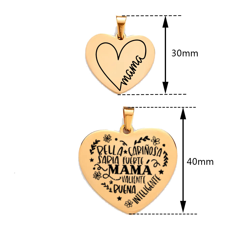 Colgante de corazón para mamá