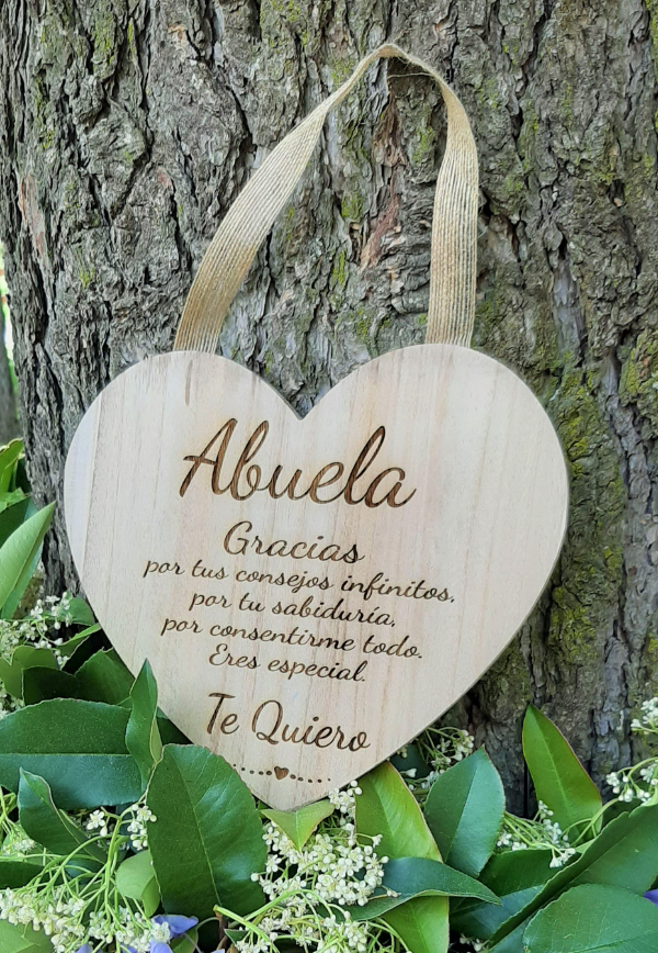 Placa-de-madera-para-abuela-de-Corazón