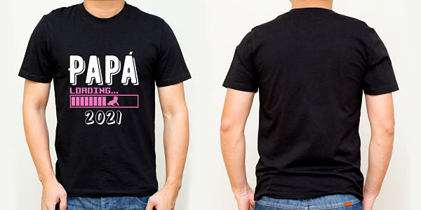 Black T-Shirt front and back, Mock up template for design print