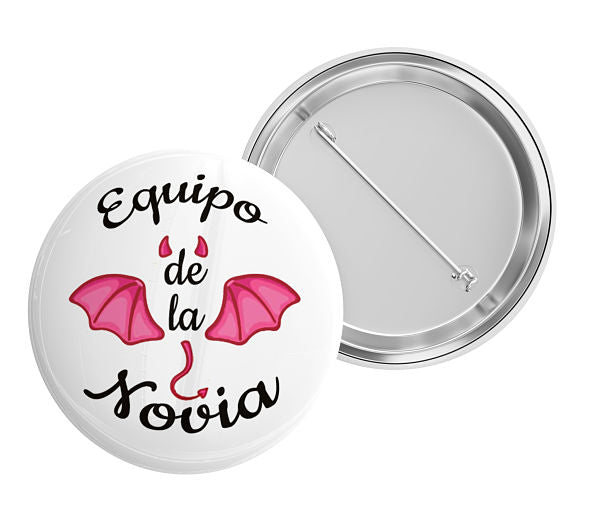 A mockup of a badge cut out on white background