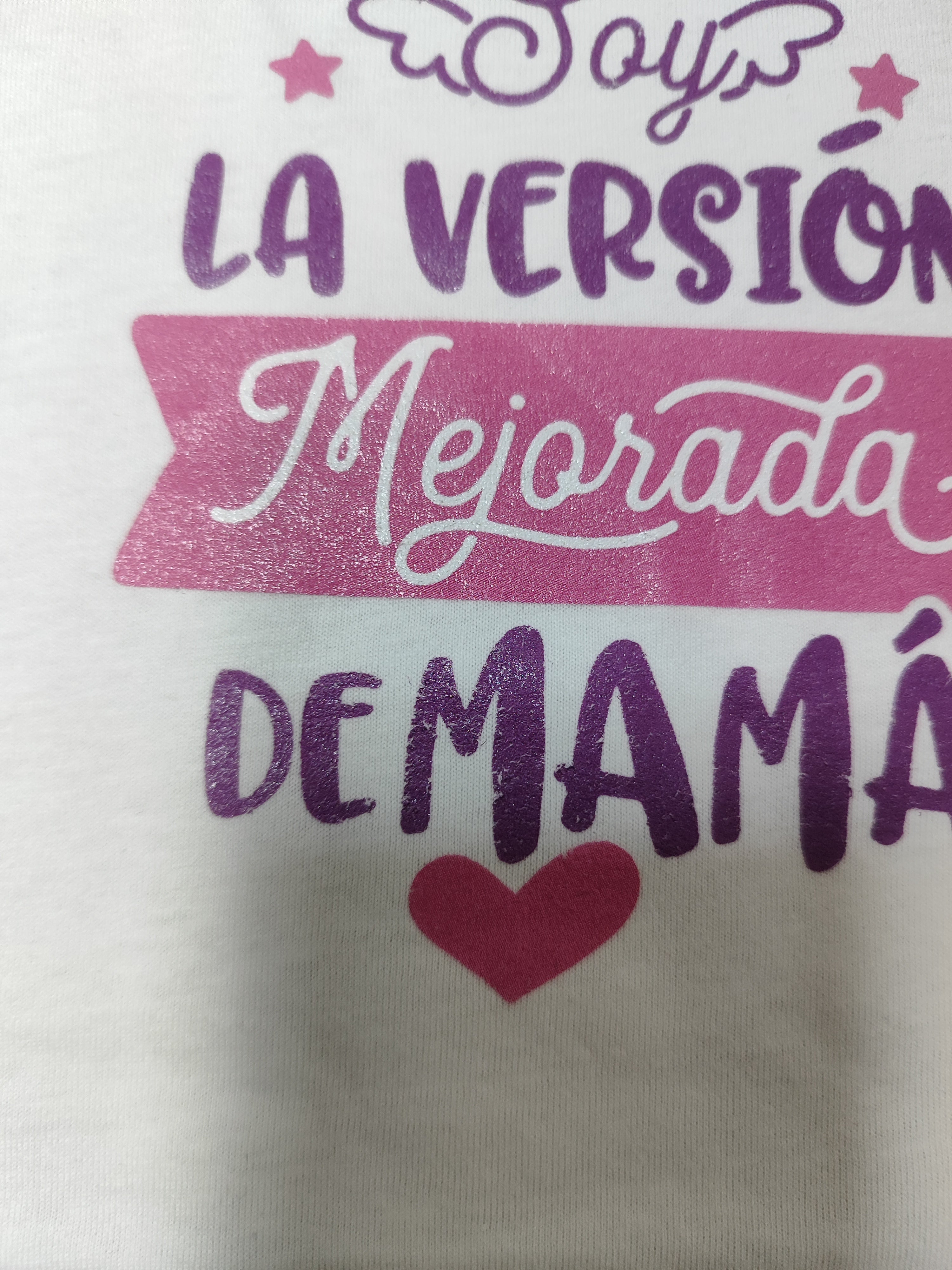 Body Bebe La version mejorada de mamá talla 12 meses, pequeño defecto de impresión (Adjunto fotos)