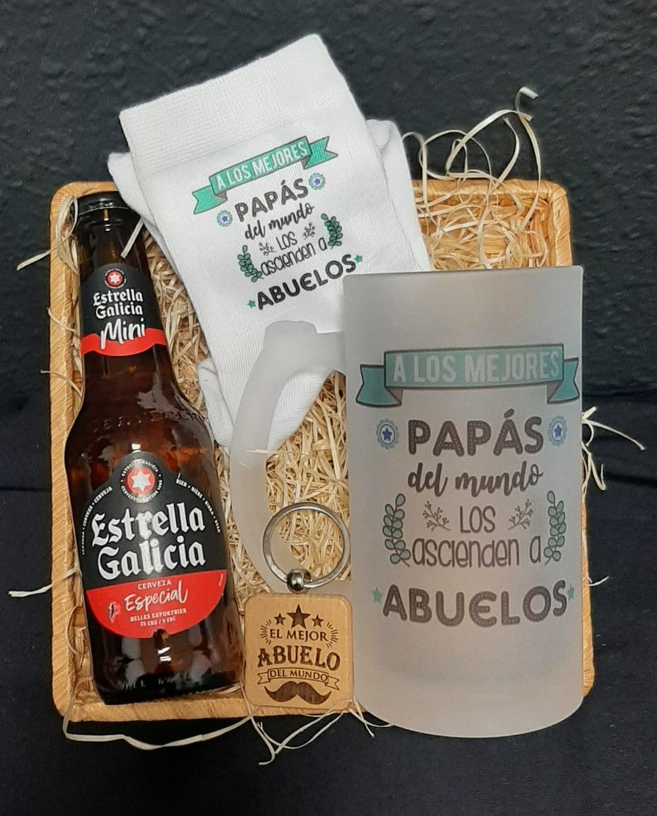 Cesta de regalo para padre o el abuelo