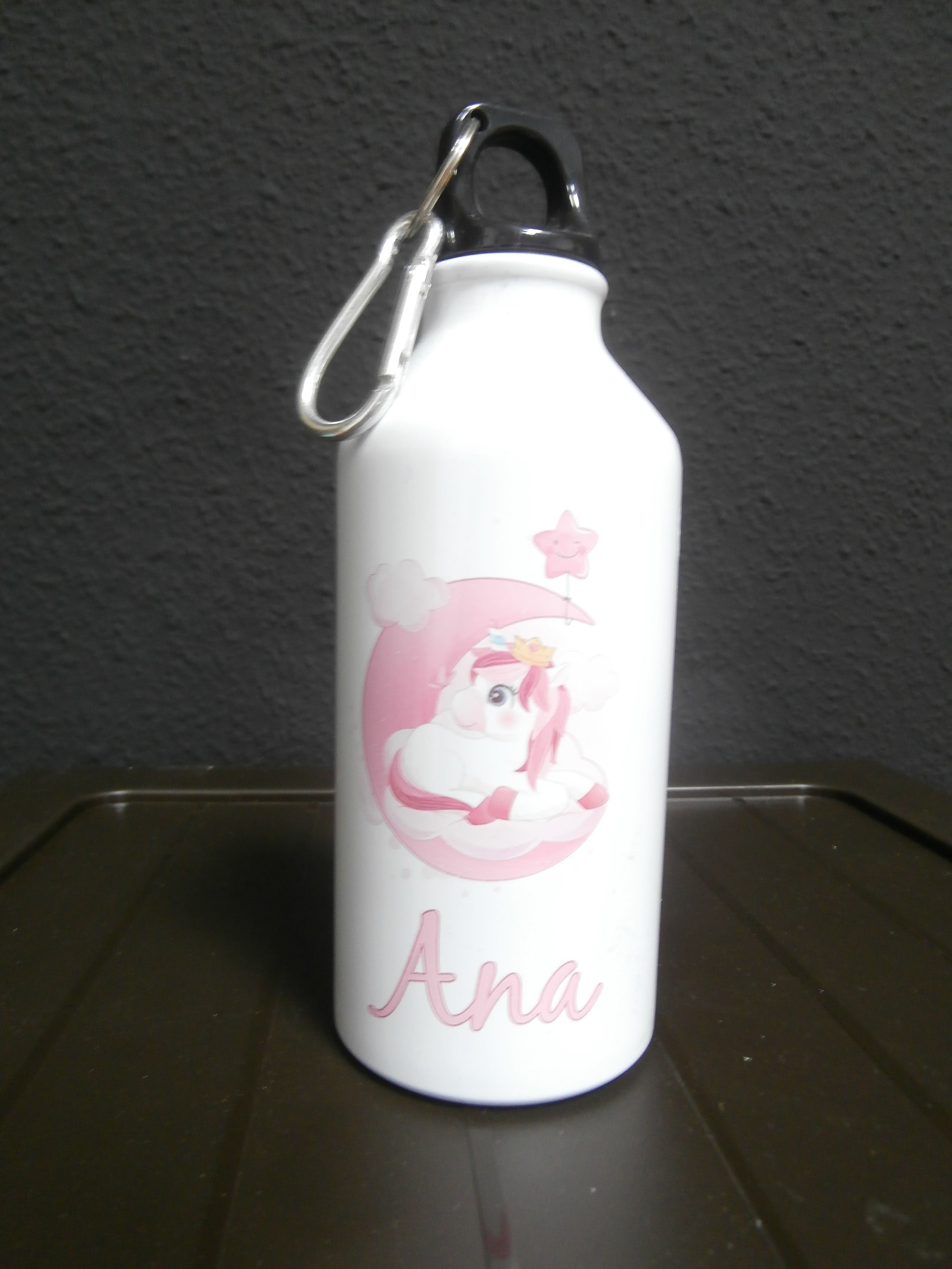 Bidón de agua Unicornio de 500ml Nombre Ana En perfecto Estado