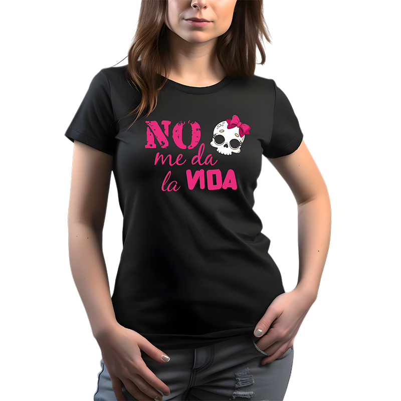 Camiseta-con-mensaje-para-mujer-No-me-da-la-vida